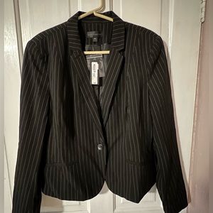 NWT Worthington Pinstripe Black and White Blazer in size XL